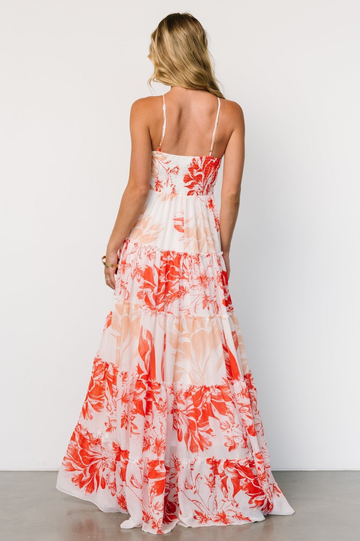 Charmaine Maxi Dress | Red + Natural Floral - Baltic Born