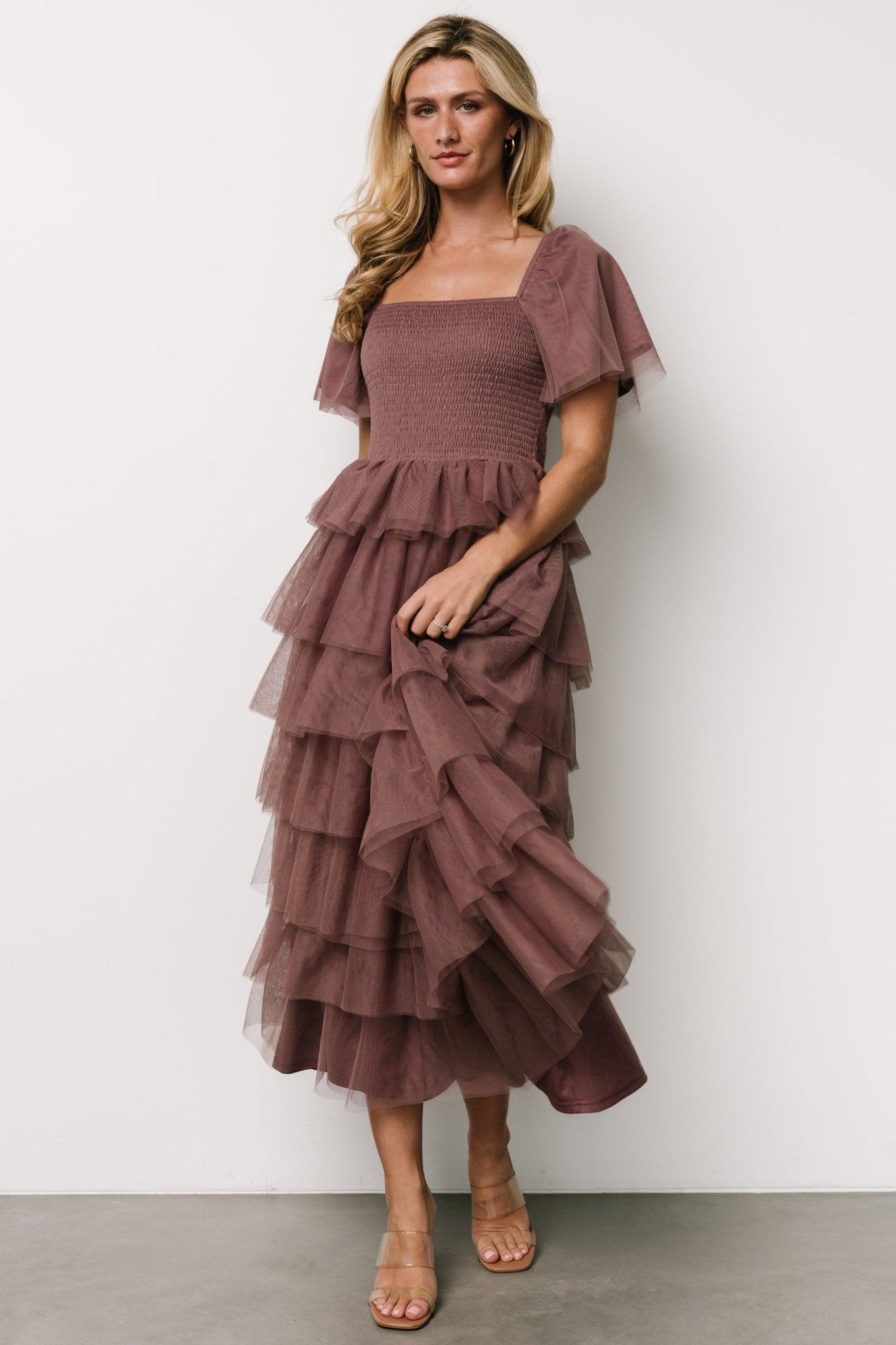 Cherise Tulle Tiered Dress | Dusty Lavender - Baltic Born