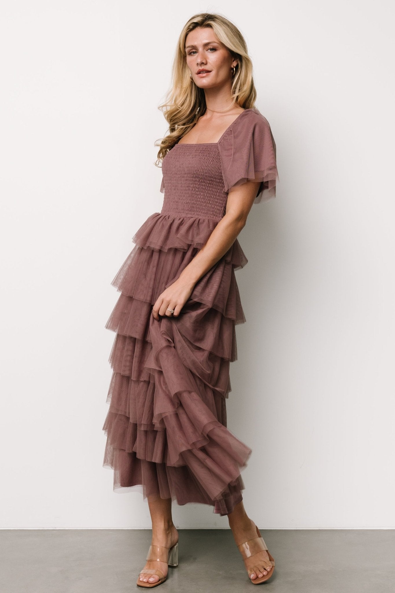 Cherise Tulle Tiered Dress | Dusty Lavender - Baltic Born