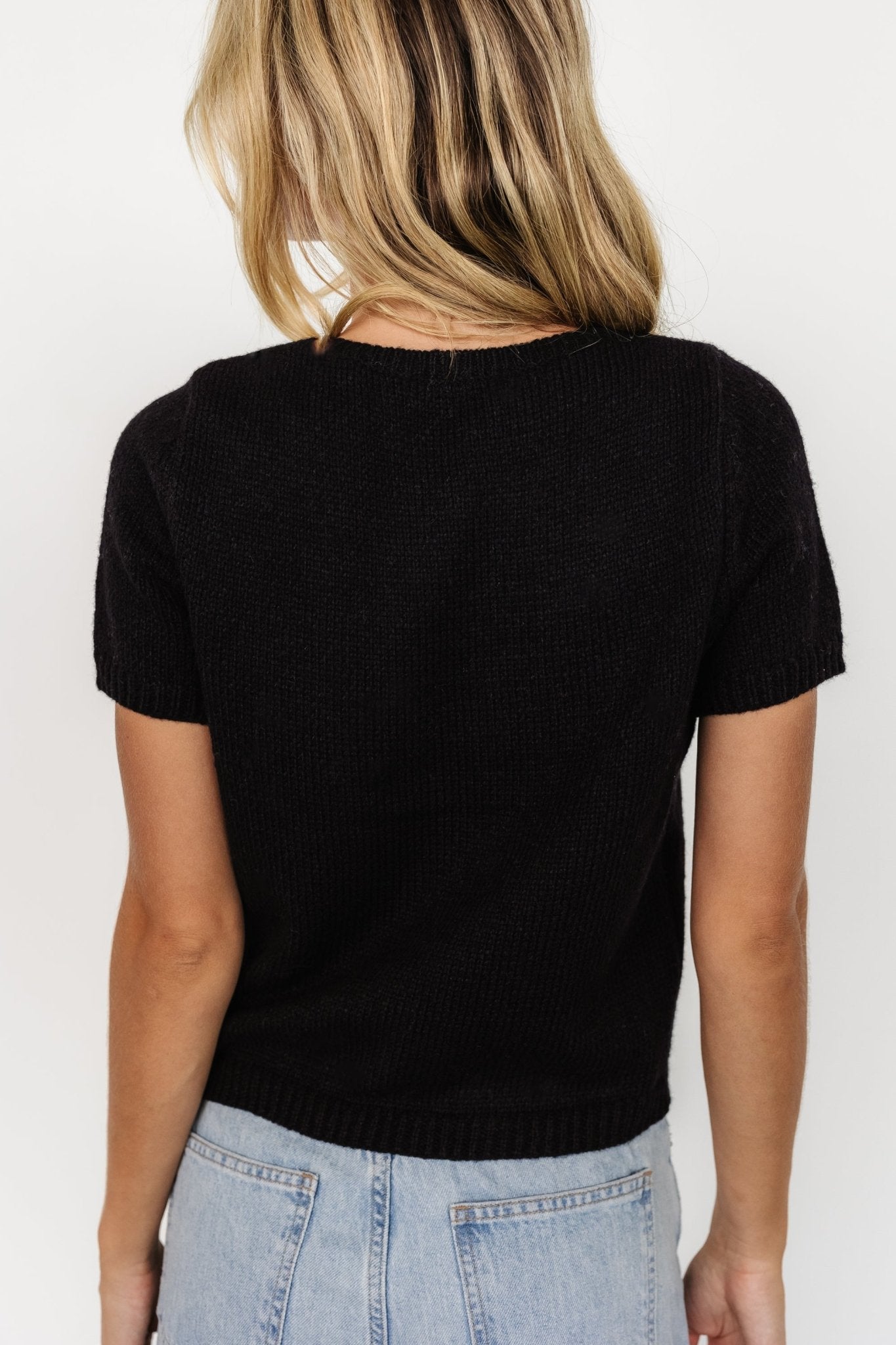 Chloe Bow Sweater | Black - Baltic Born