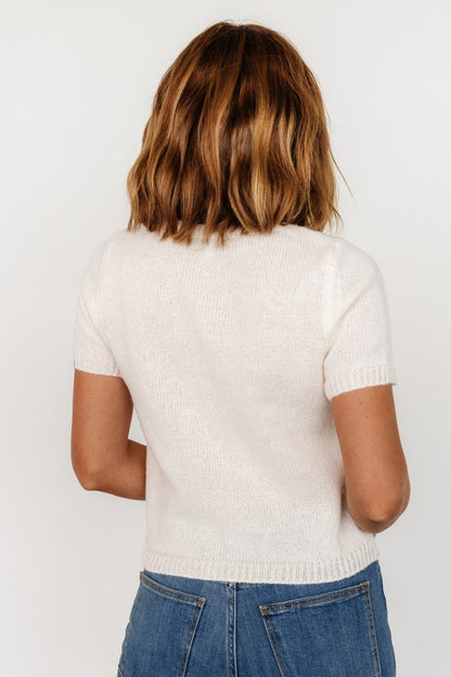 Chloe Bow Sweater | Cream - Baltic Born