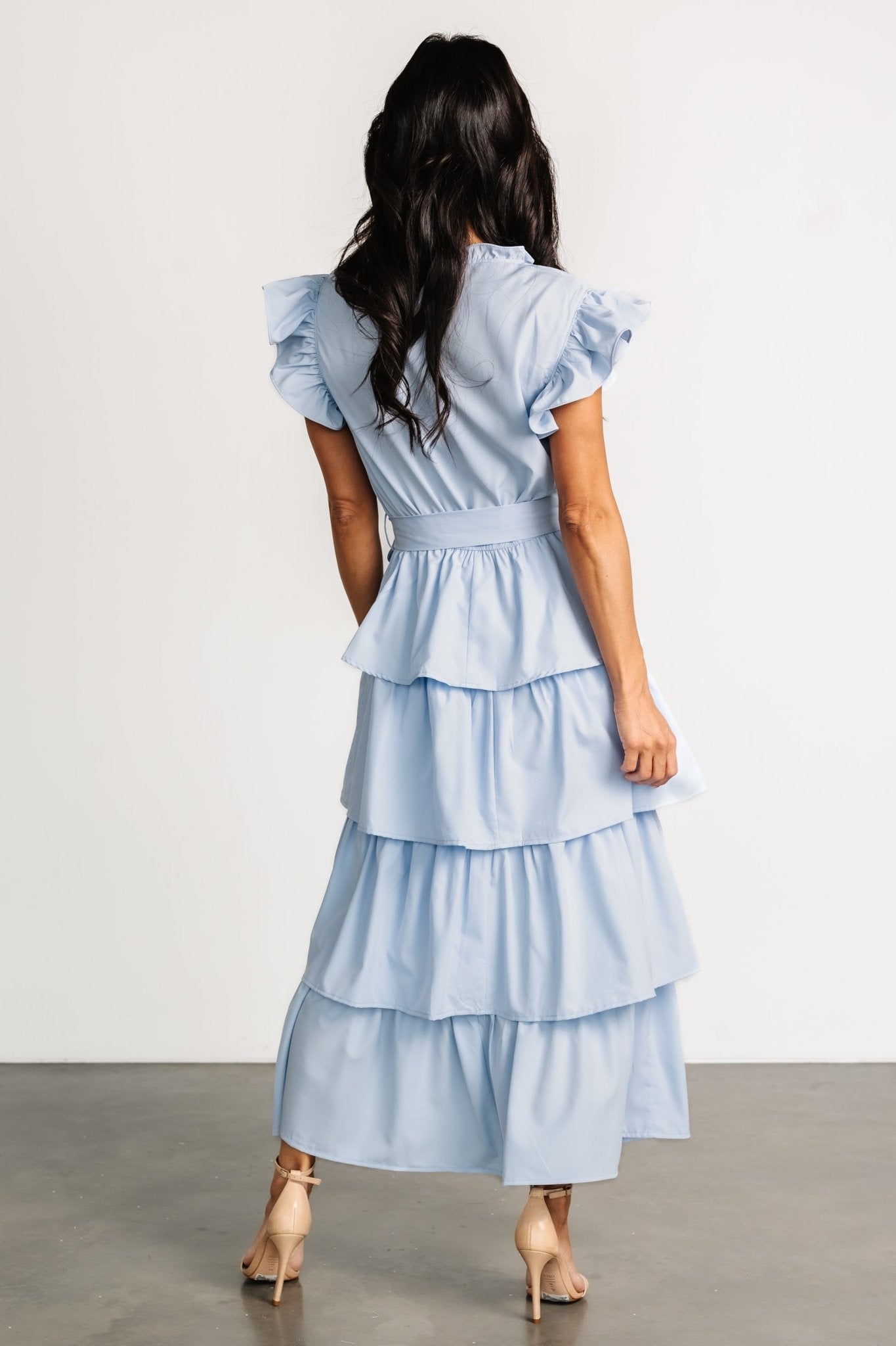 Chrysanthi Tiered Dress | Light Blue - Baltic Born