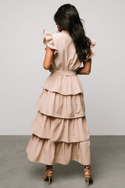 Chrysanthi Tiered Dress | Natural - Baltic Born