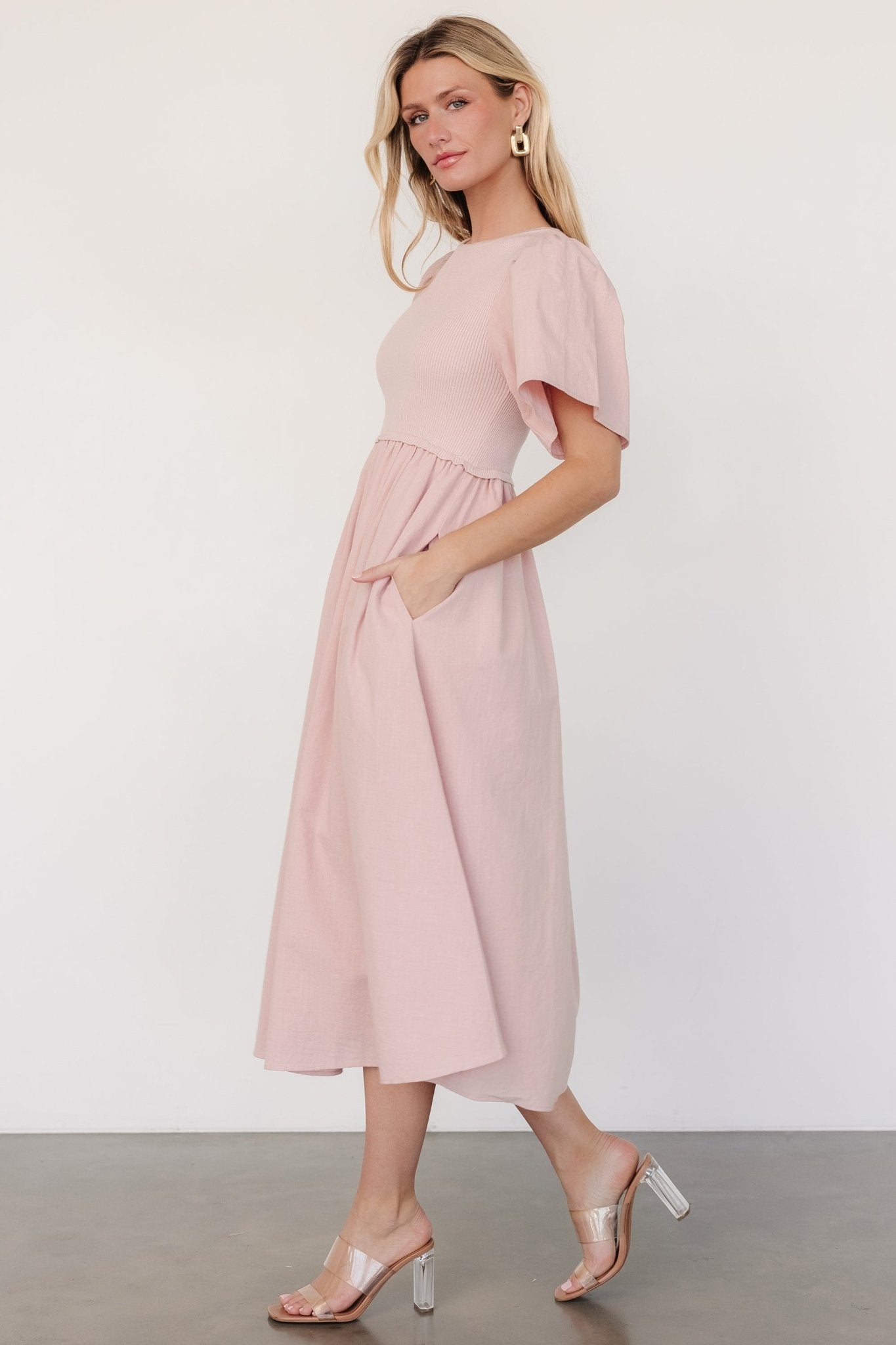 Cici Sweater Dress | Dusty Rose - Baltic Born