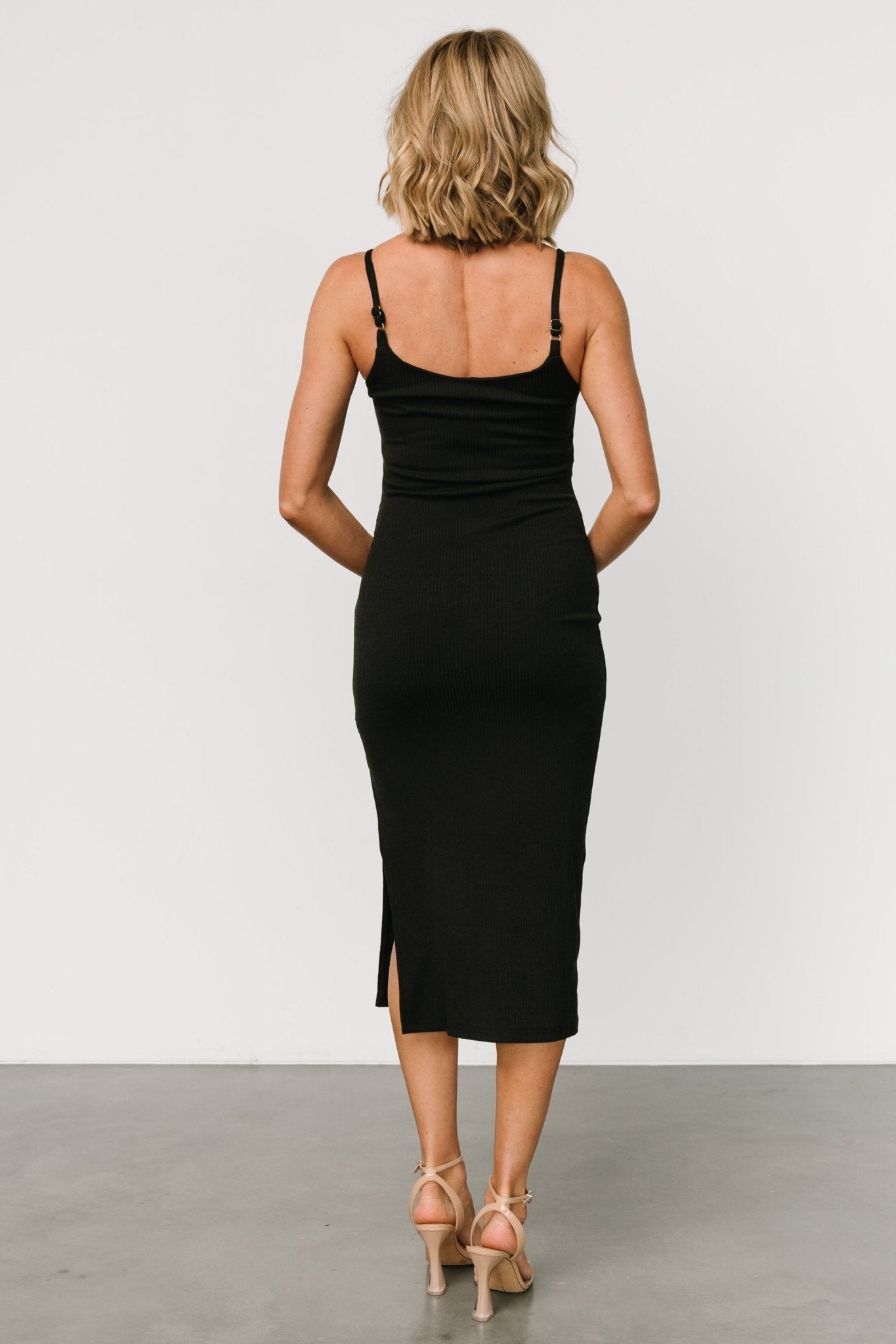 Claremont Ribbed Dress | Black - Baltic Born