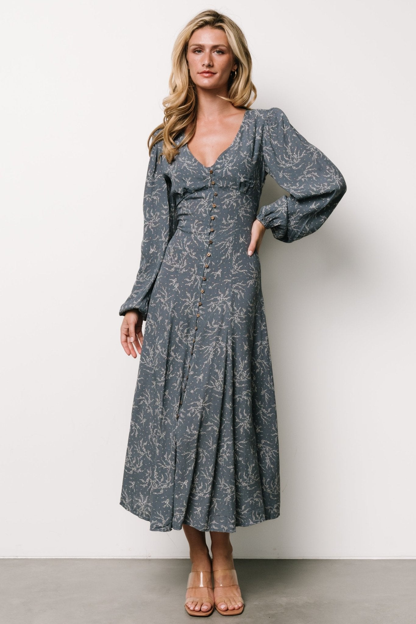 Claudine Maxi Dress | Blue Print - Baltic Born