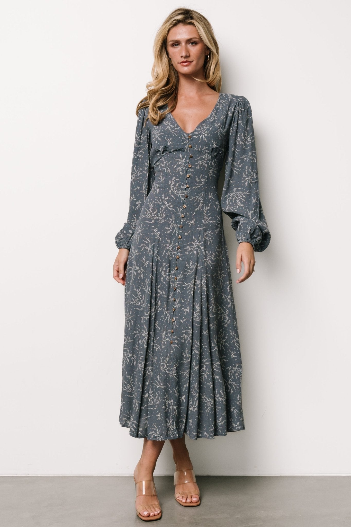 Claudine Maxi Dress | Blue Print - Baltic Born