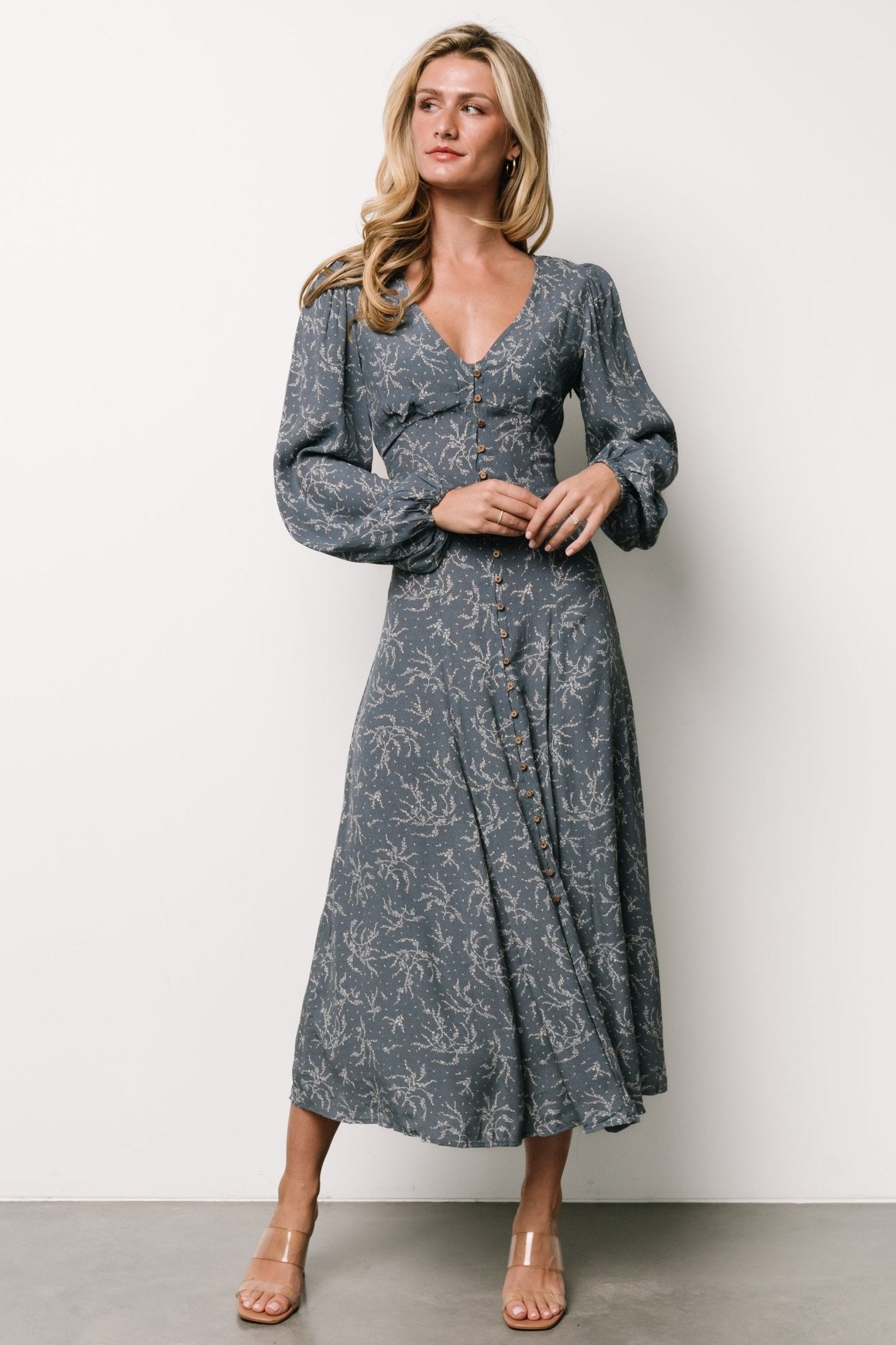 Claudine Maxi Dress | Blue Print - Baltic Born