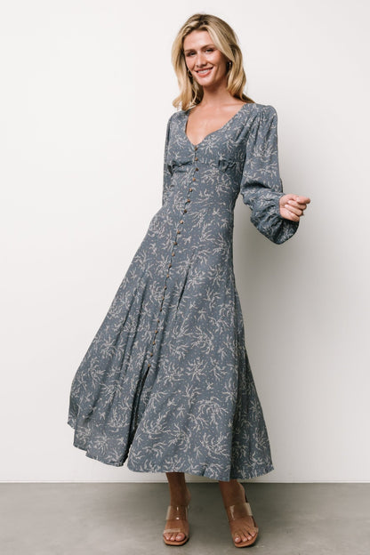 Claudine Maxi Dress | Blue Print - Baltic Born