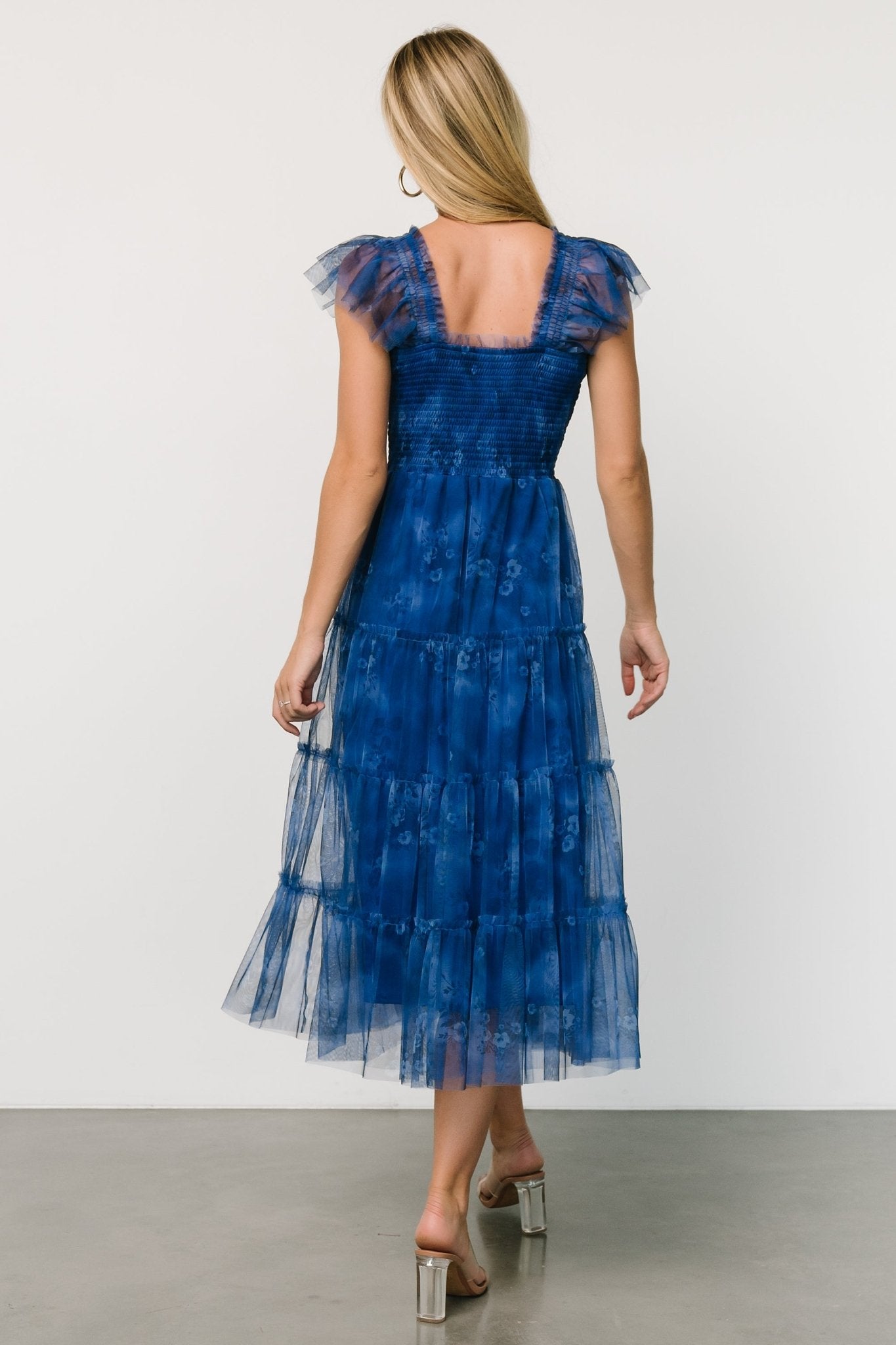 Clementine Tulle Midi Dress | Cobalt - Baltic Born