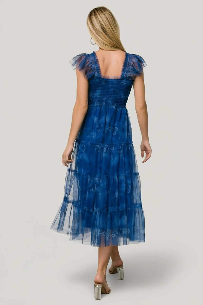 blue dress for baby girl Clementine Tulle Midi Dress