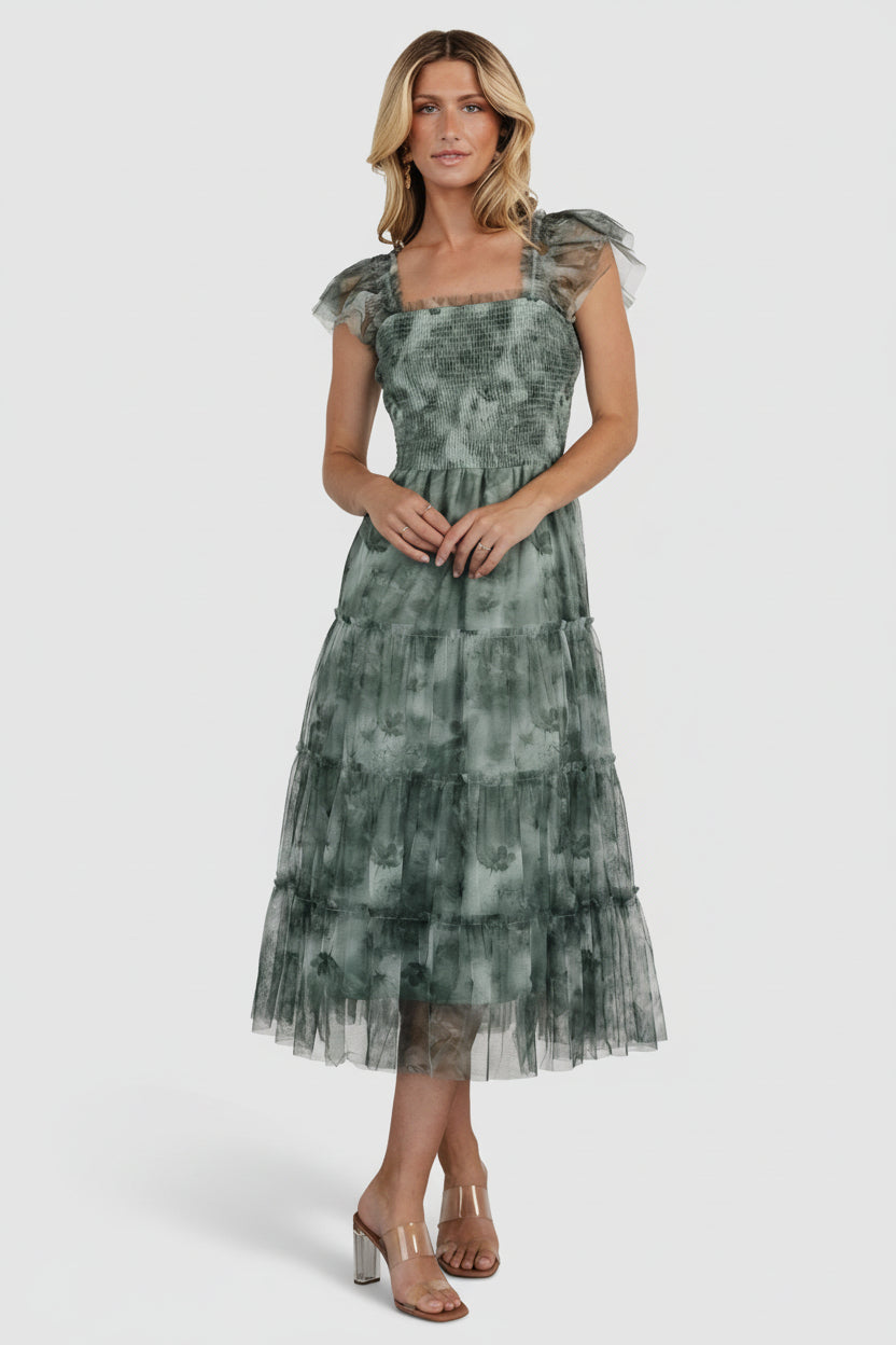 Sara Dress - Dusty Green main image 1