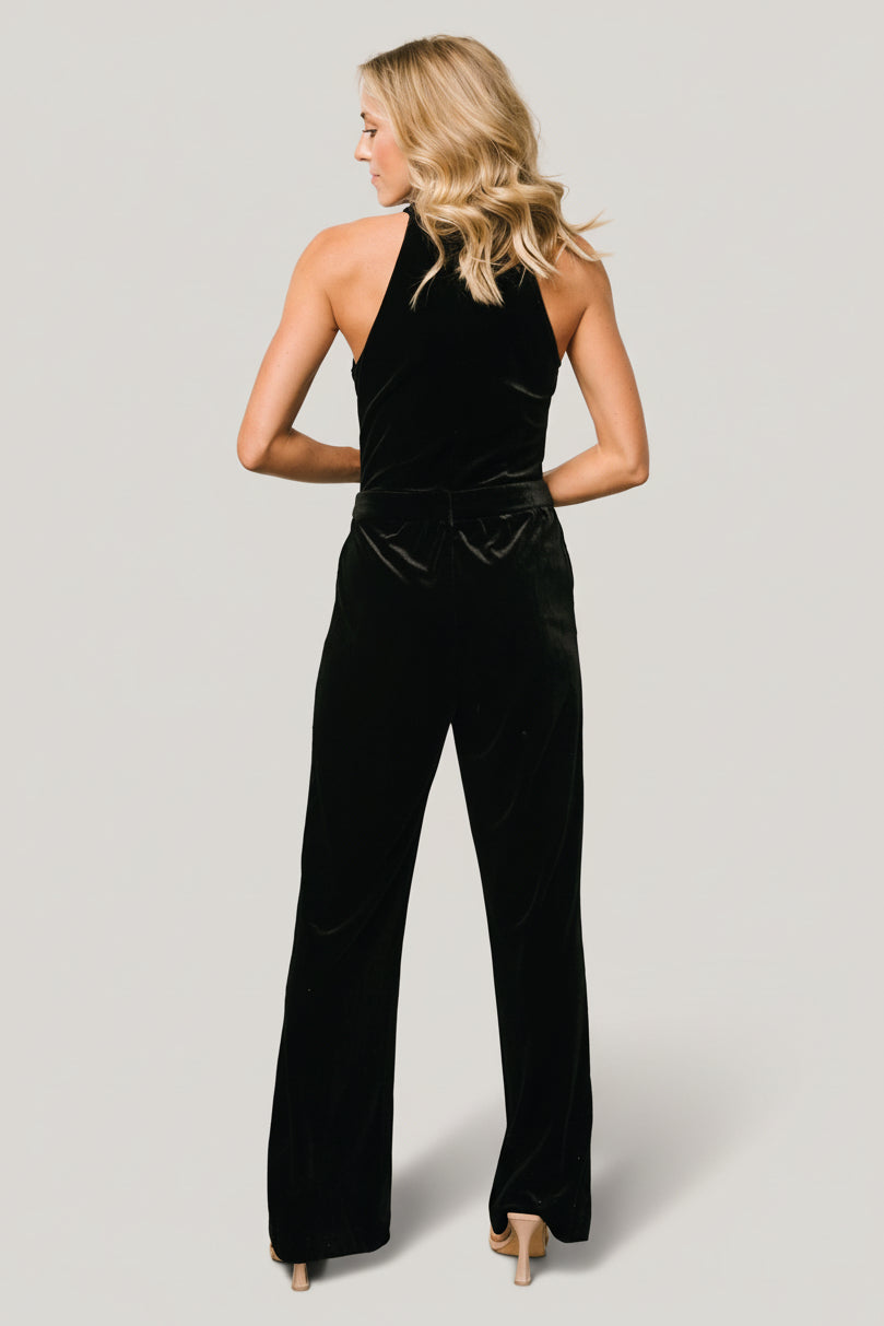 Cleopatra Velvet Jumpsuit | Black