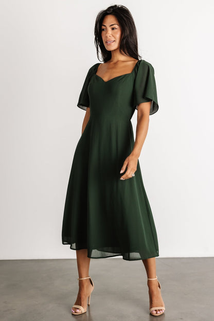 Colette Sweetheart Midi Dress | Evergreen - Baltic Born