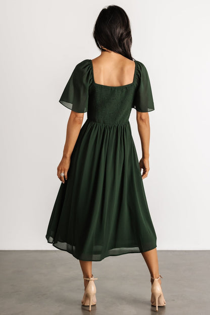 Colette Sweetheart Midi Dress | Evergreen - Baltic Born