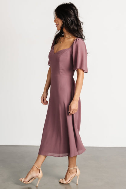 Colette Sweetheart Midi Dress | Vintage Plum - Baltic Born