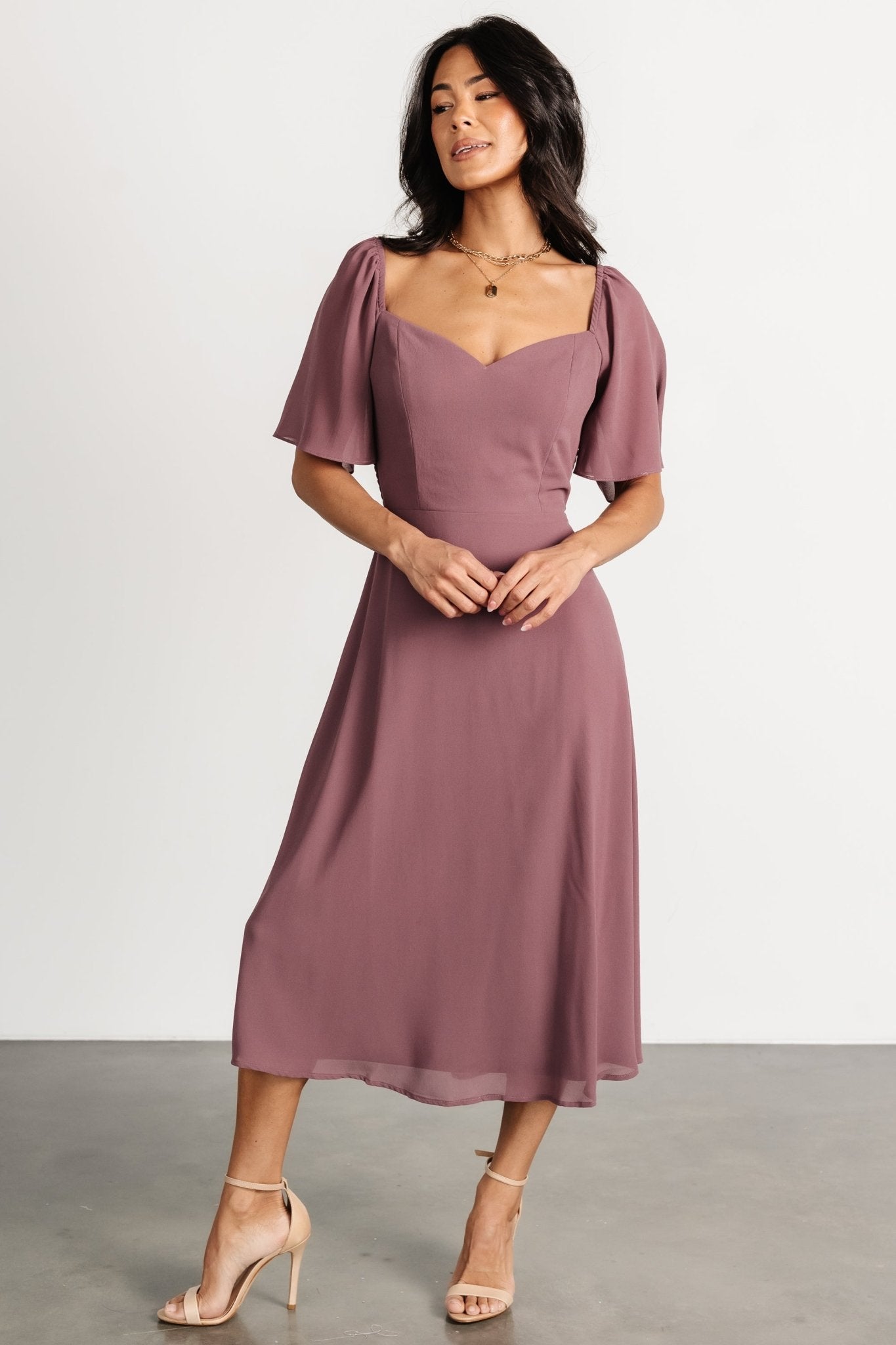 Colette Sweetheart Midi Dress | Vintage Plum - Baltic Born