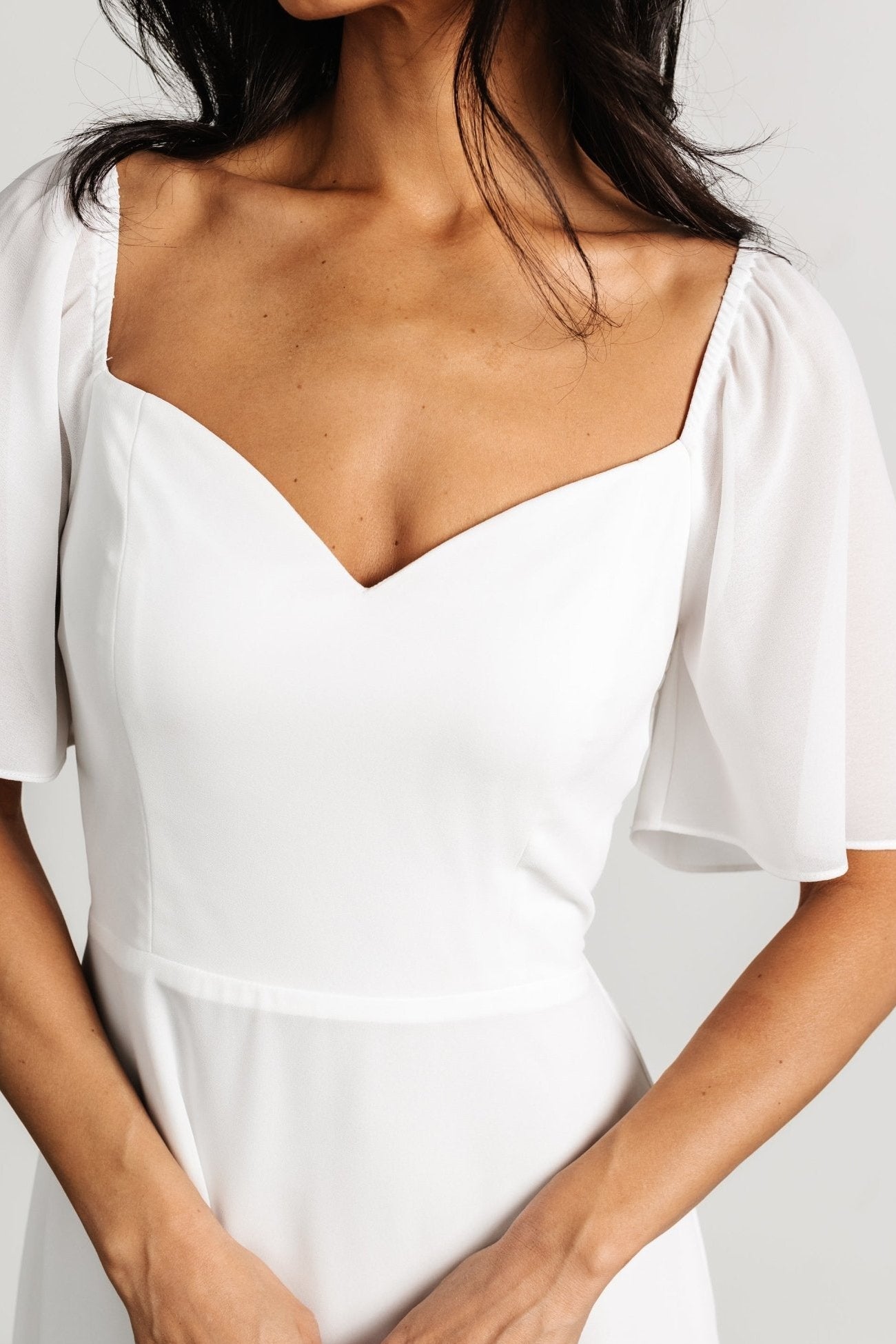 Colette Sweetheart Midi Dress in White | Baltic Born L Colette Sweetheart Midi Dress in White | Baltic Born L