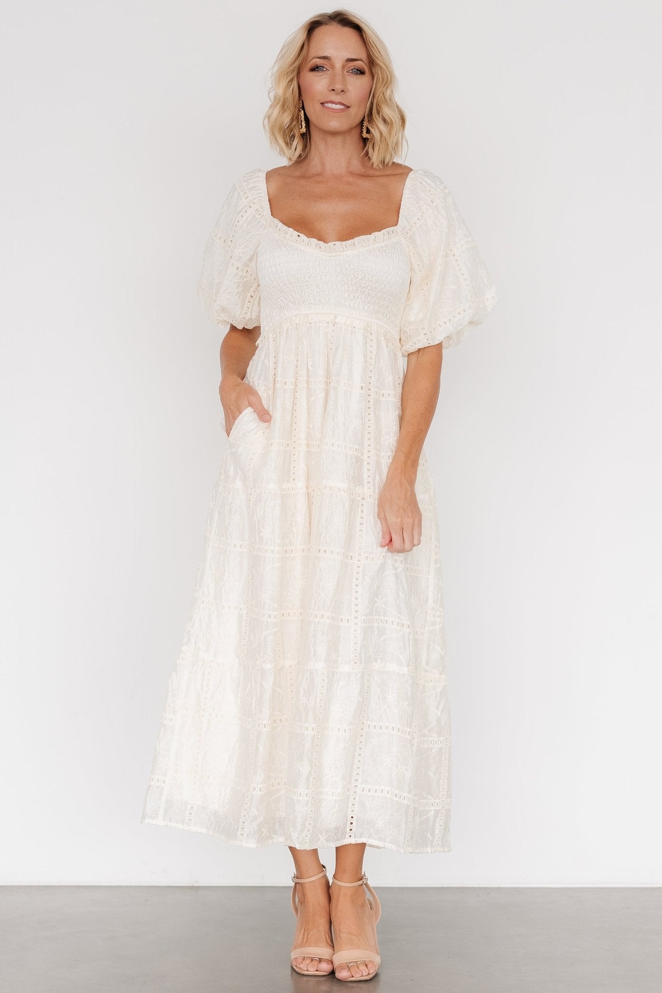 Colin Eyelet Dress | Cream - Baltic Born