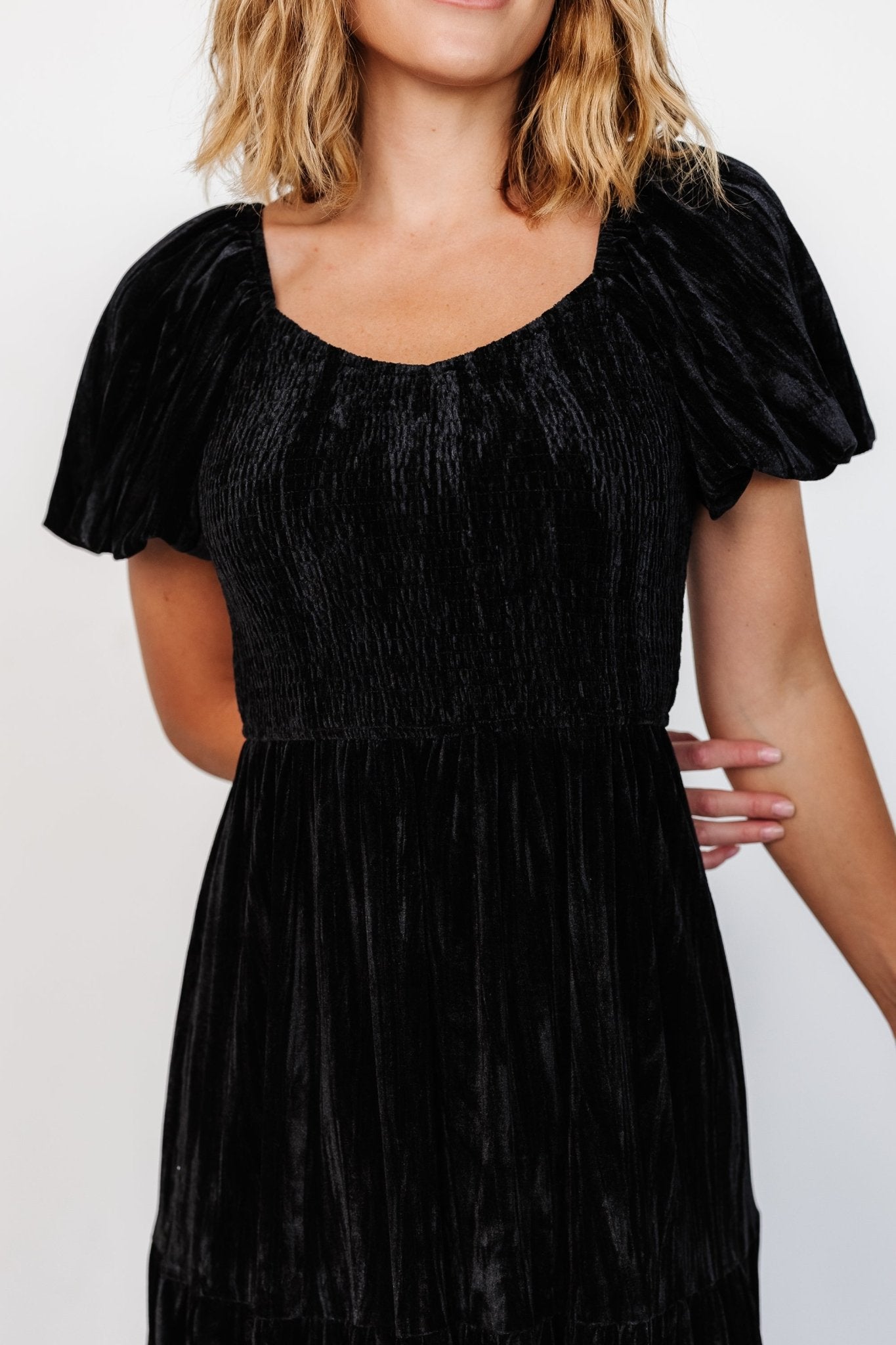 Colleen Velvet Maxi Dress | Black - Baltic Born