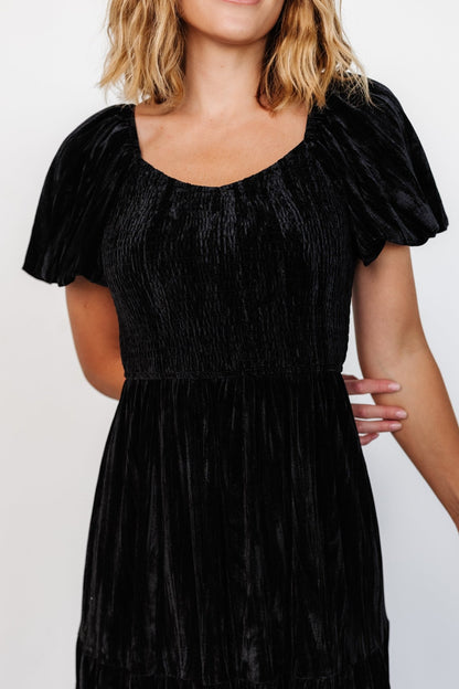 Colleen Velvet Maxi Dress | Black - Baltic Born