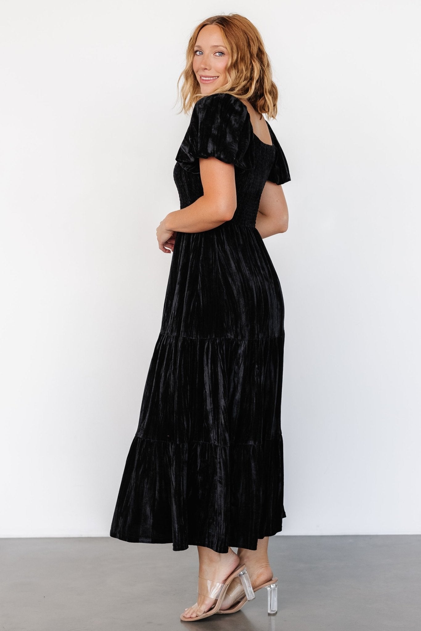 Colleen Velvet Maxi Dress | Black - Baltic Born