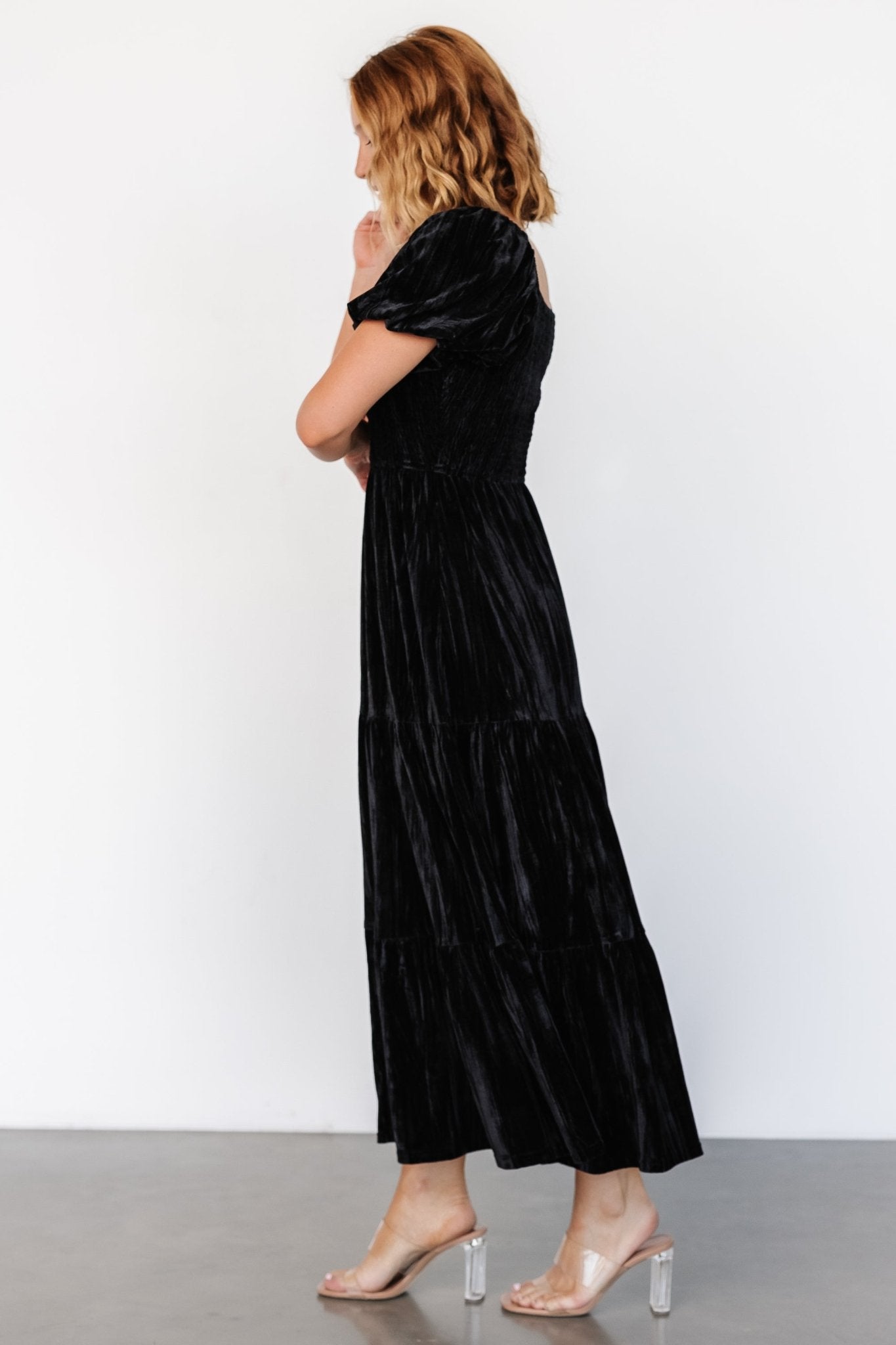 Colleen Velvet Maxi Dress | Black - Baltic Born