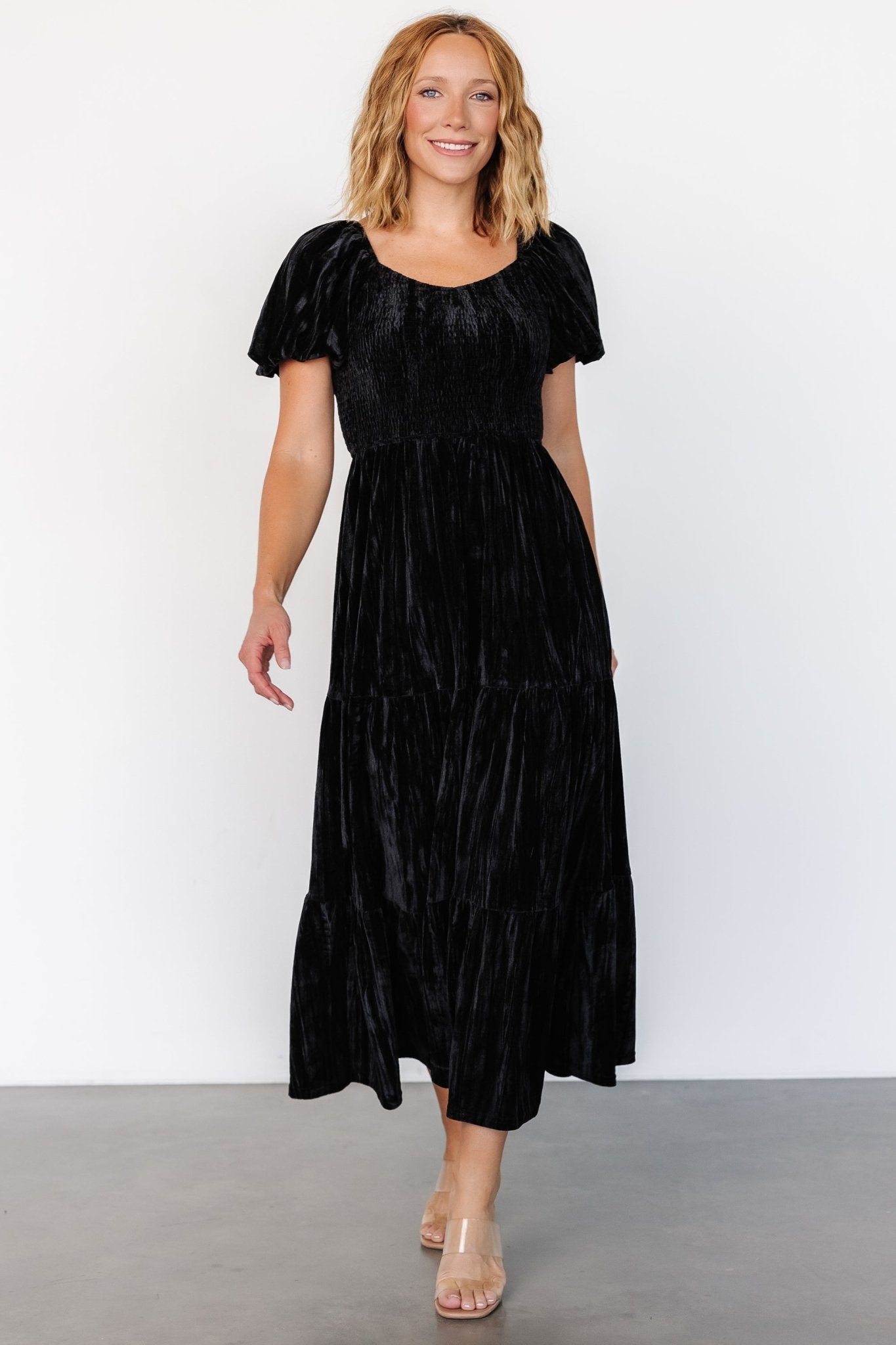 Colleen Velvet Maxi Dress | Black - Baltic Born