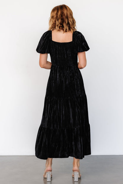 Colleen Velvet Maxi Dress | Black - Baltic Born