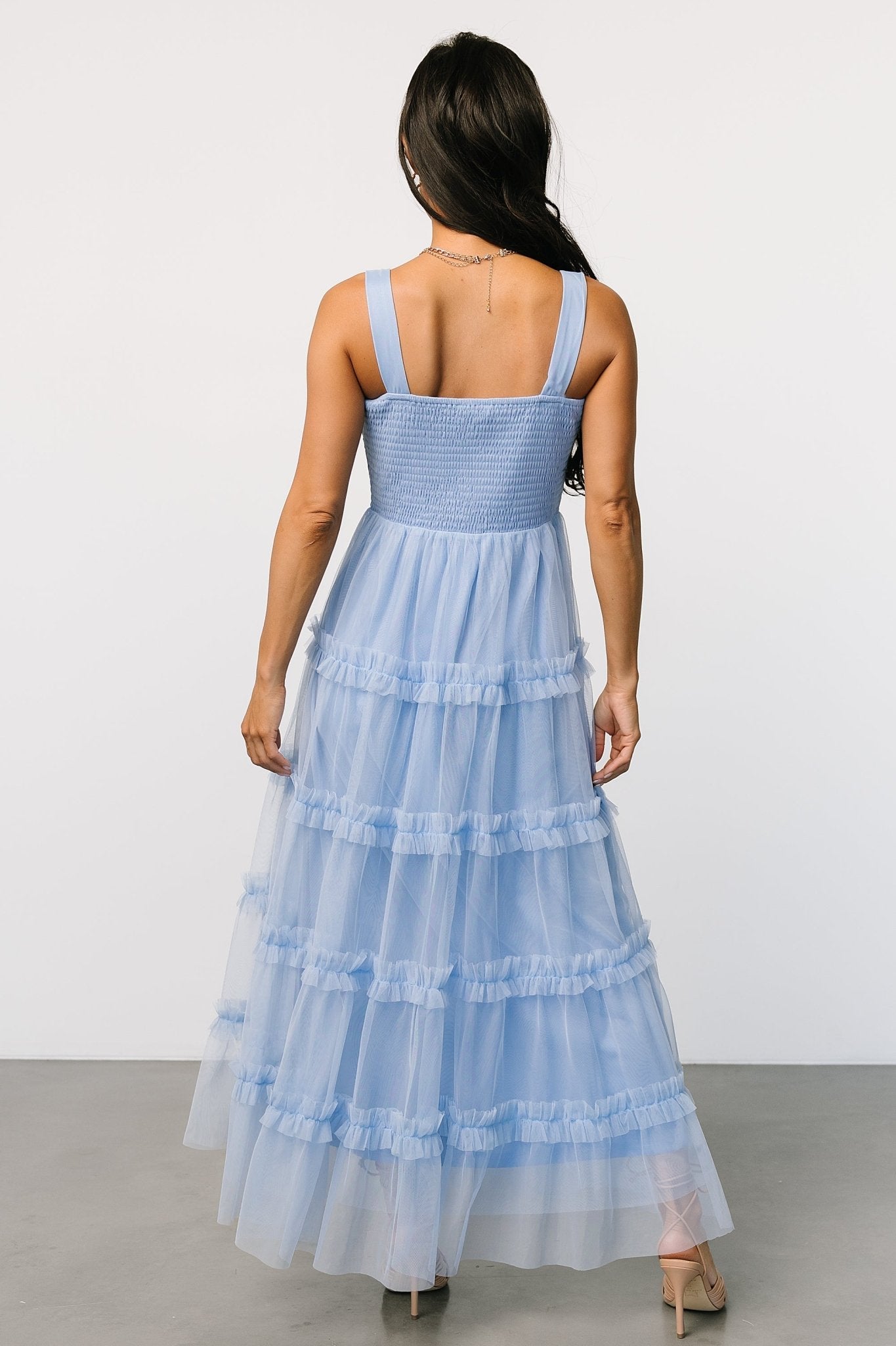 Constance Tulle Maxi Dress | Light Blue - Baltic Born