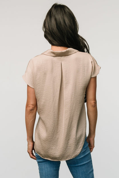 Corey Button Top | Taupe - Baltic Born