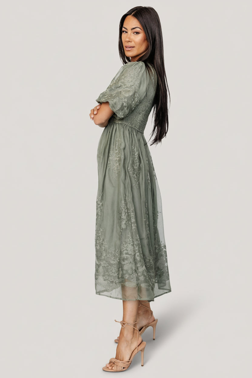 Deanna Midi Dress - Sage