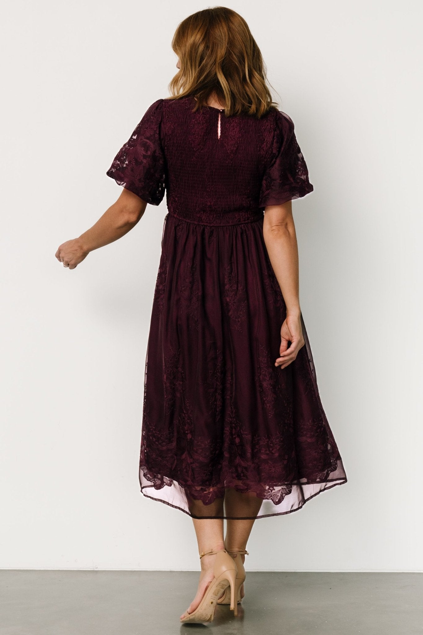 Corrine Embroidered Midi Dress | Mulberry - Baltic Born