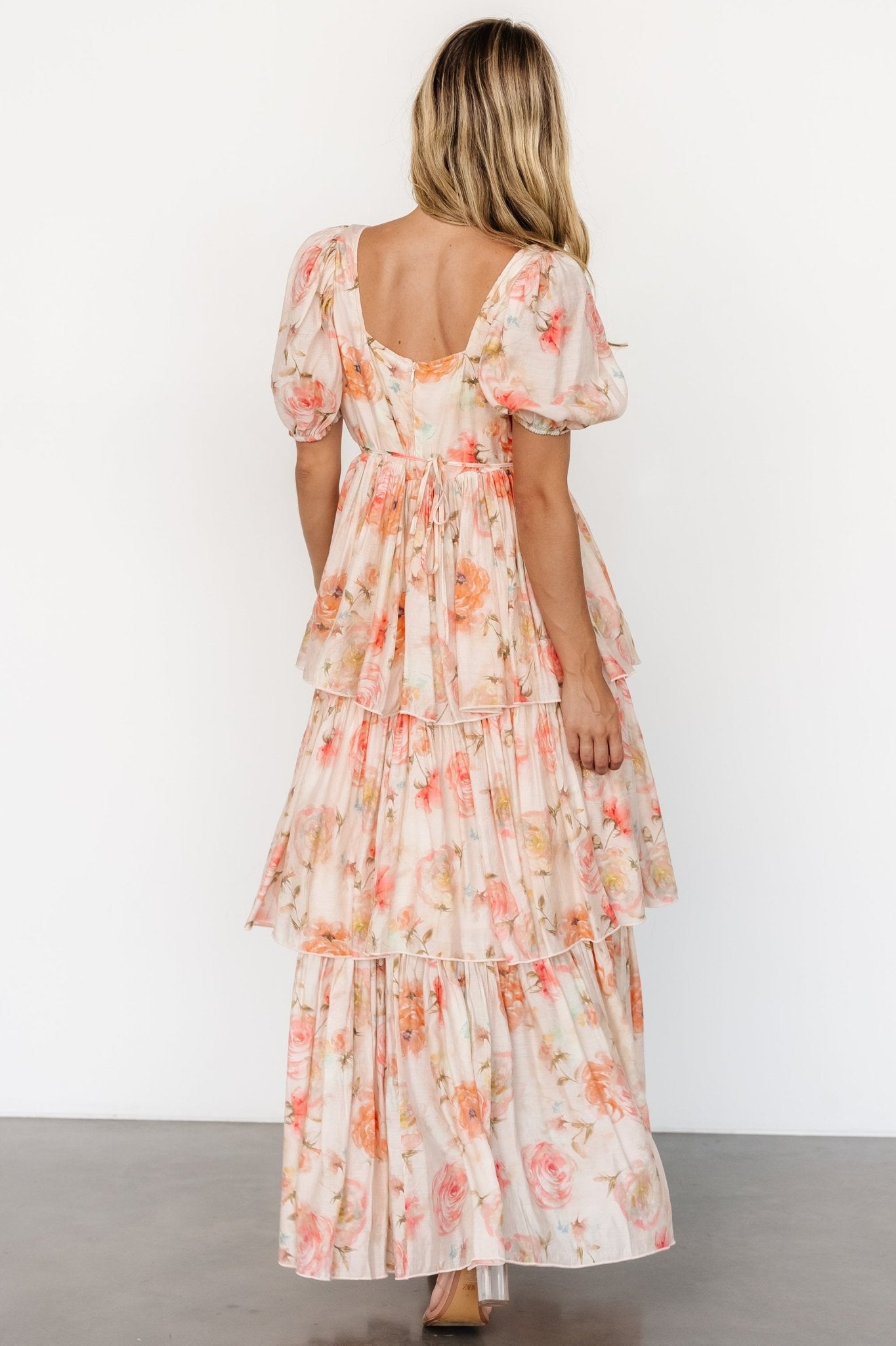 Cozette Tiered Maxi Dress | Blush Floral - Baltic Born