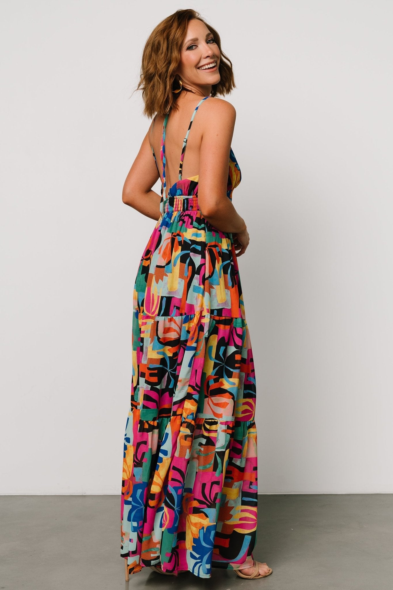 Crystal Maxi Dress | Black Multi Print - Baltic Born