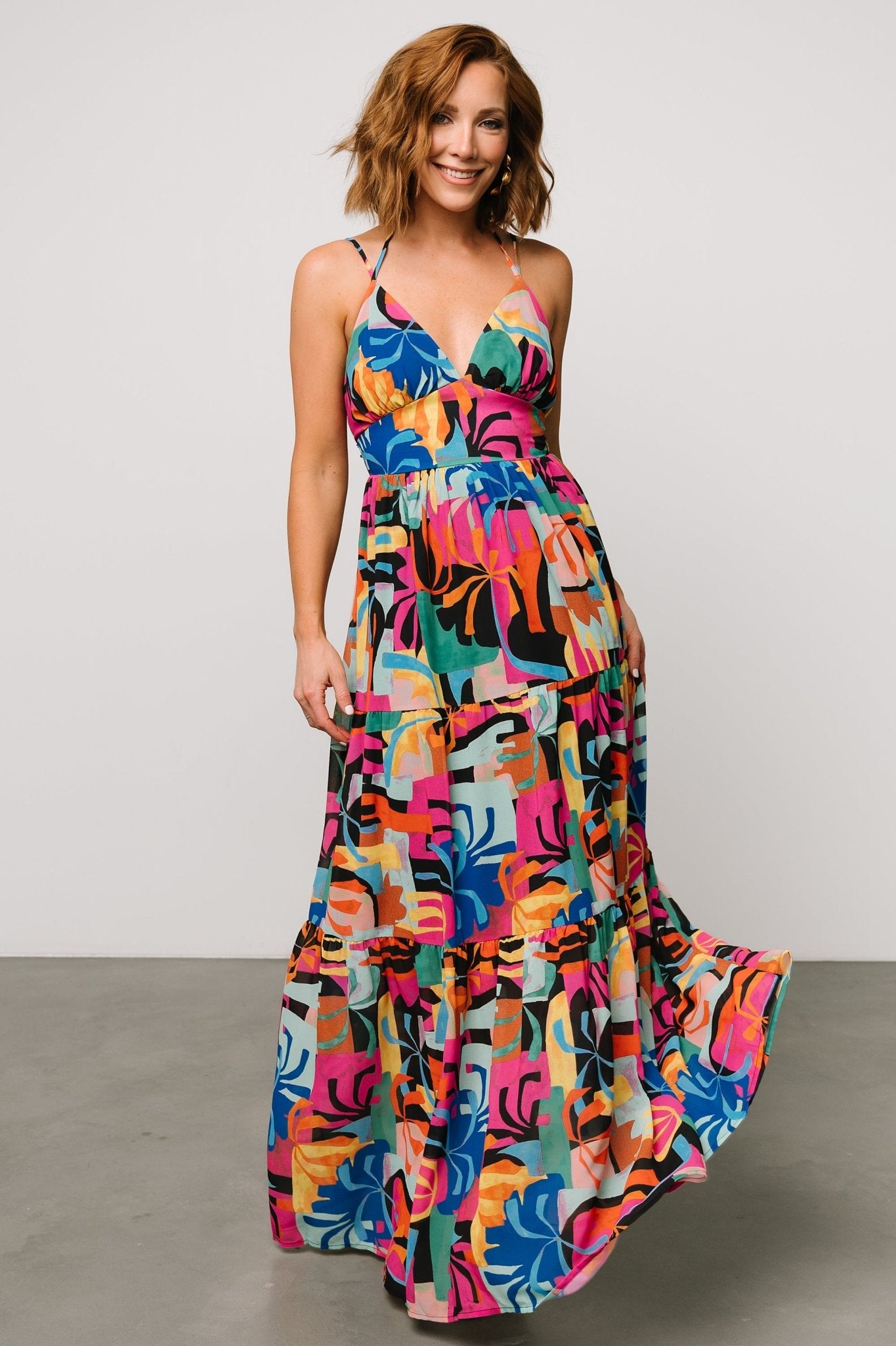 Crystal Maxi Dress | Black Multi Print - Baltic Born