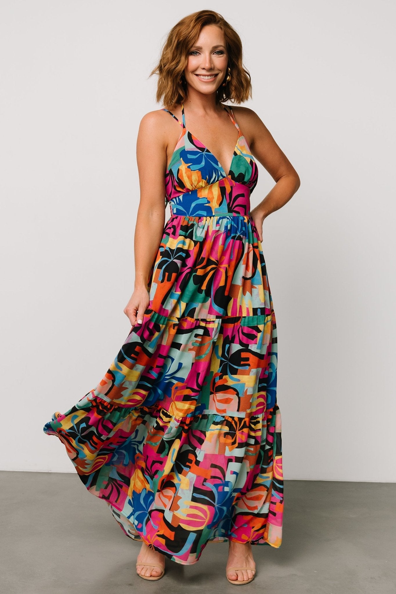 Crystal Maxi Dress | Black Multi Print - Baltic Born