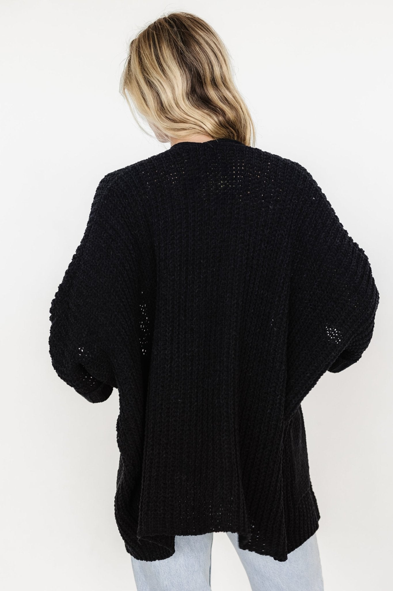 Oversized Cardigan Black Thick Cardigan Cable Knit Oversized