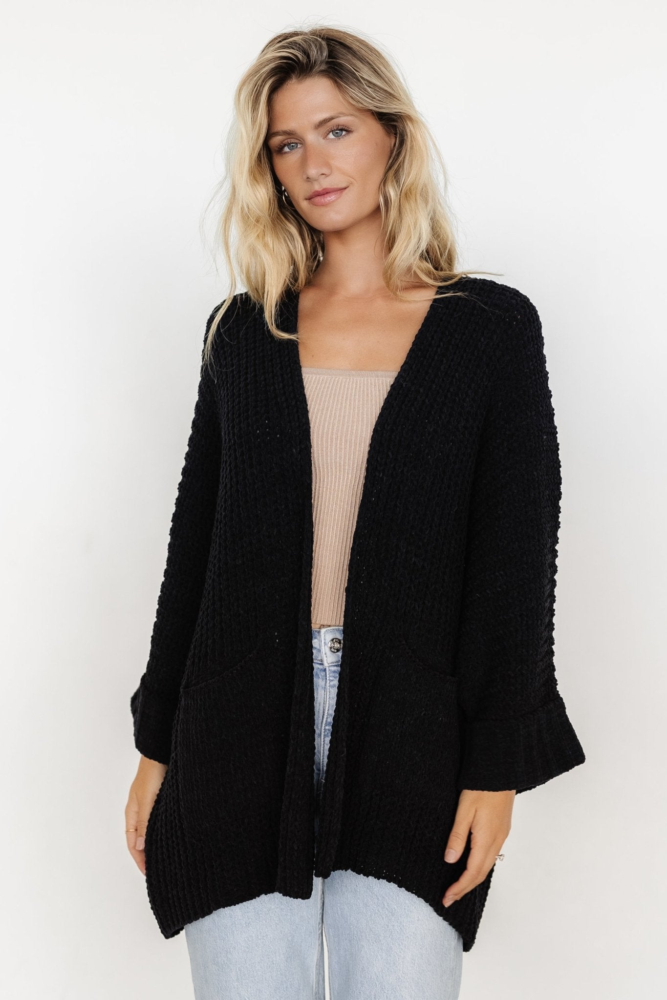 Cybele Oversized Cardigan | Black - Baltic Born