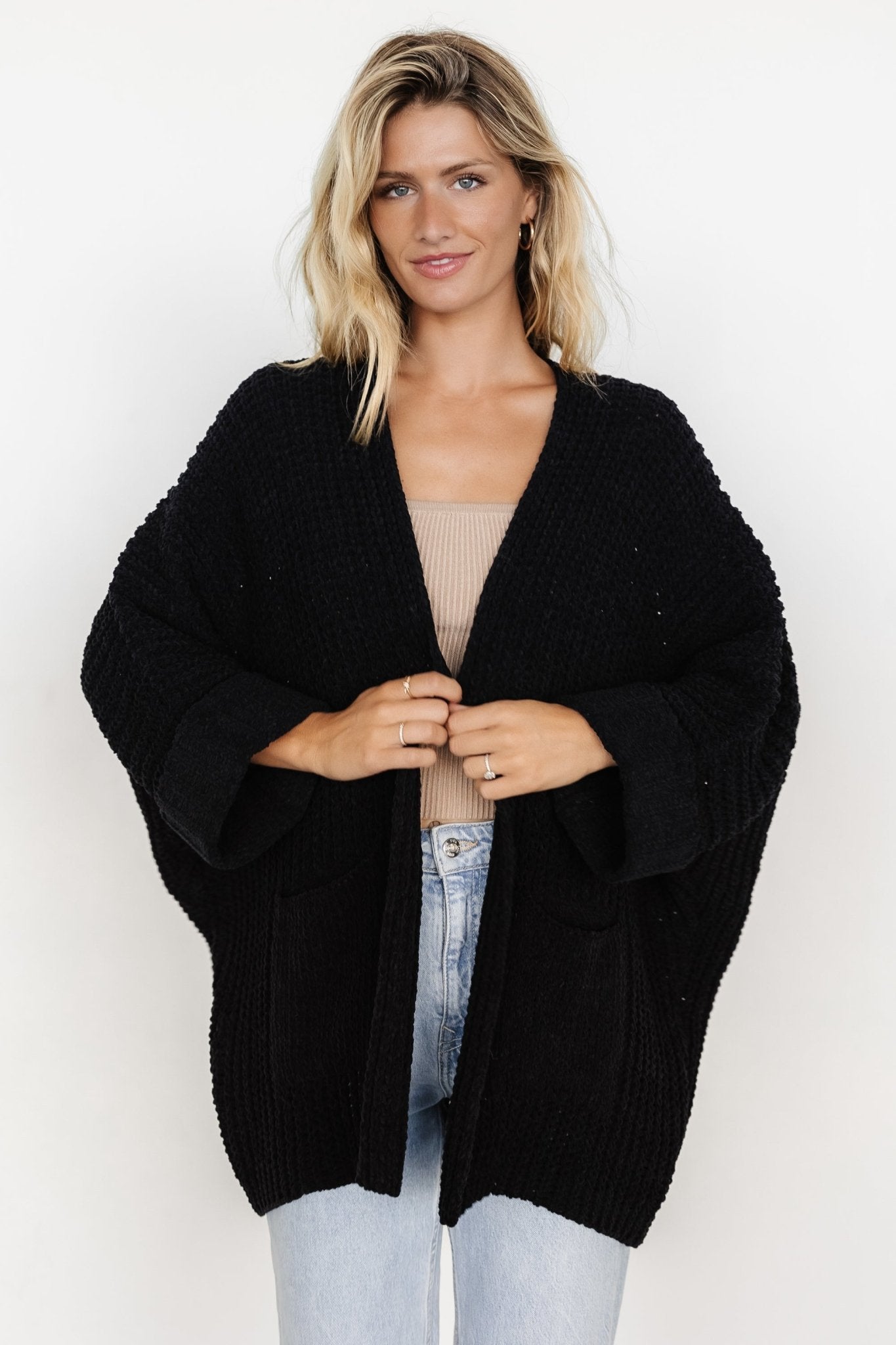 Cybele Oversized Cardigan | Black - Baltic Born