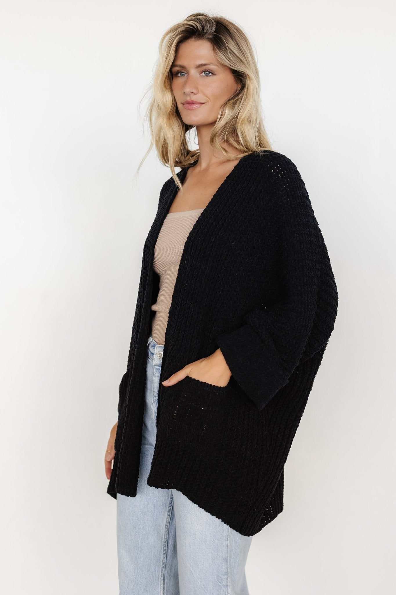 Cybele Oversized Cardigan | Black - Baltic Born