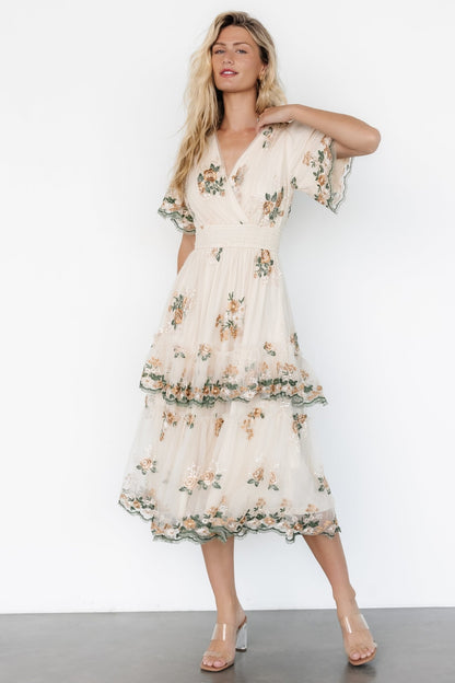 Cynthia Midi Dress | Cream Floral - Baltic Born