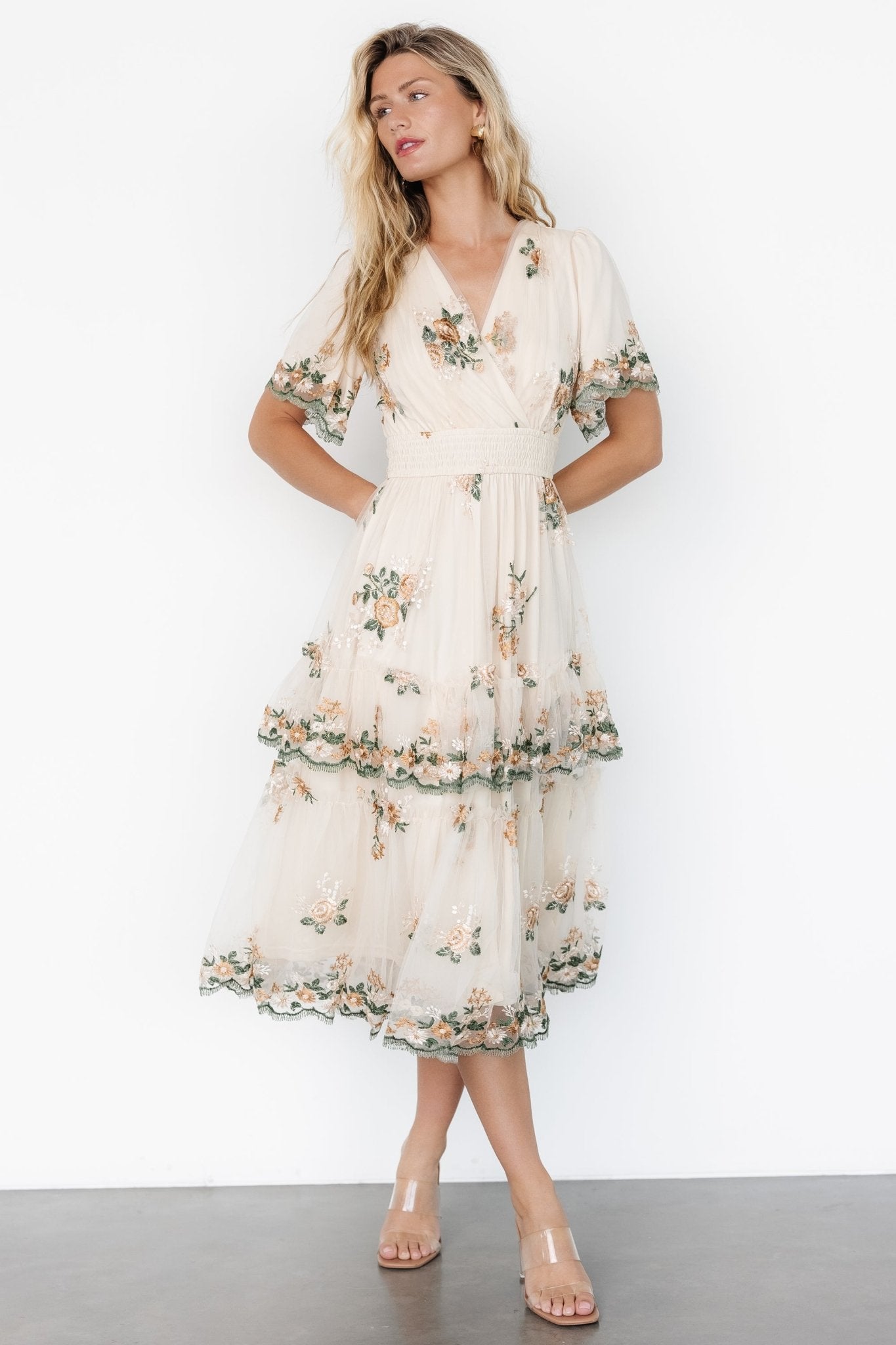 Cynthia Midi Dress | Cream Floral - Baltic Born