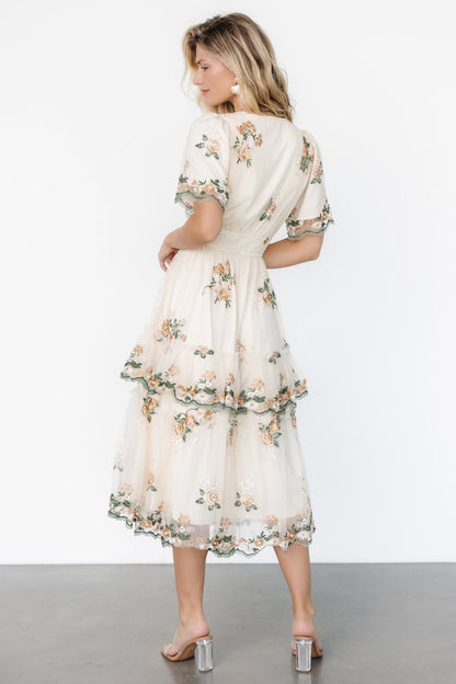 Cynthia Midi Dress | Cream Floral - Baltic Born