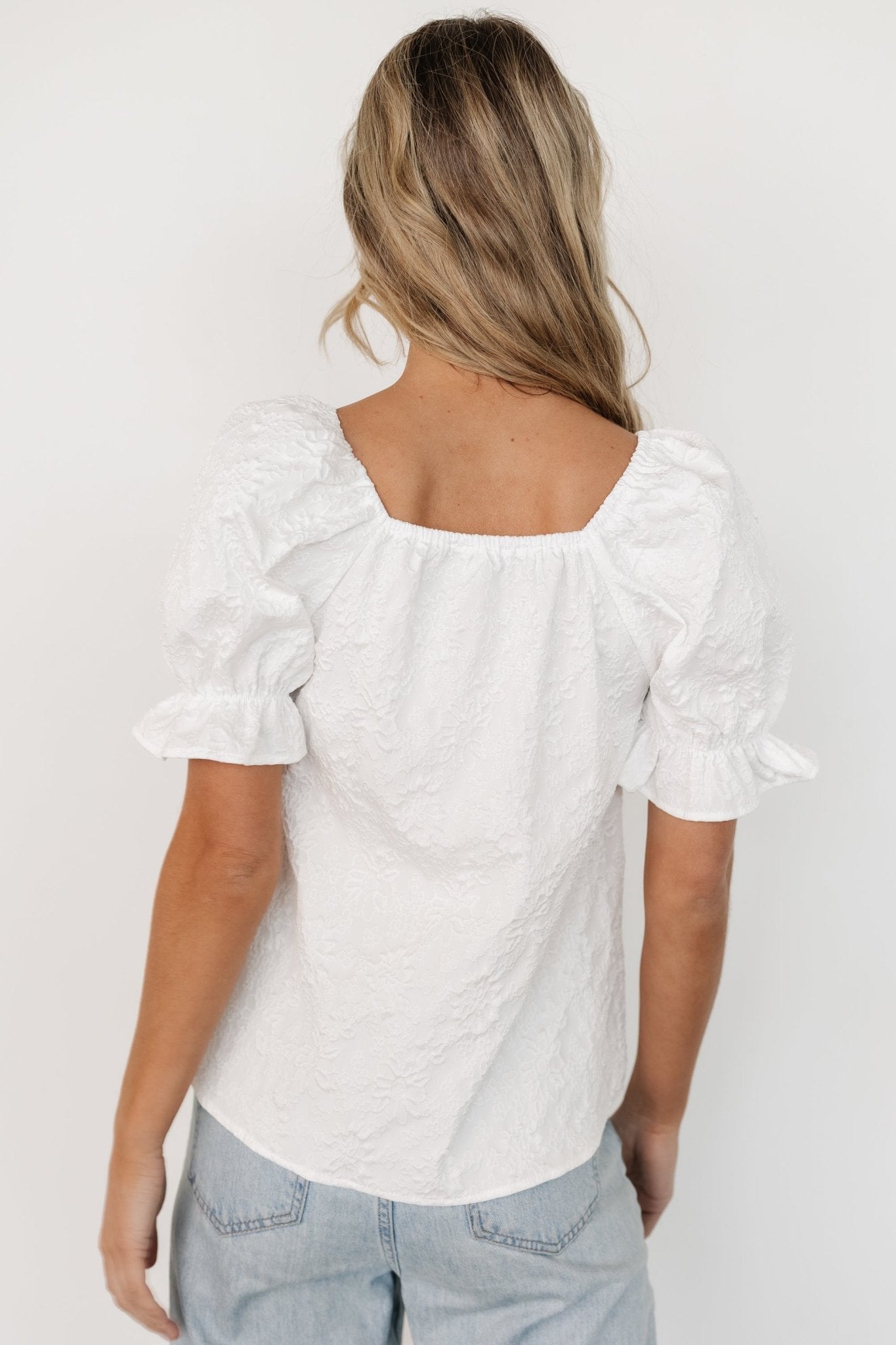 Dalian Embossed Top | Off White - Baltic Born