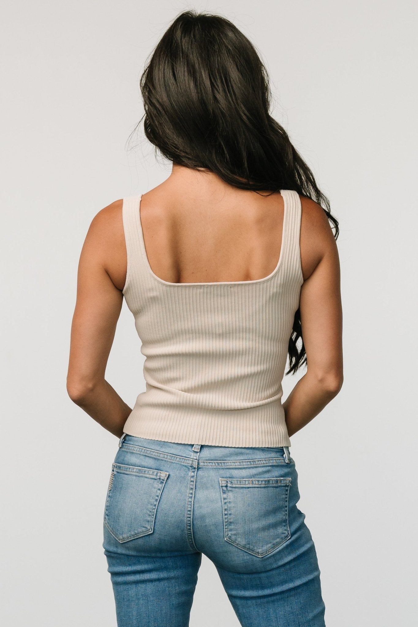 Dame Ribbed Tank Top | Natural - Baltic Born