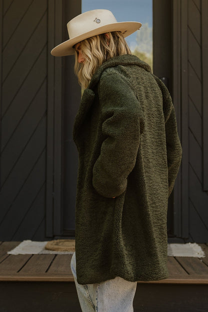 Damien Sherpa Coat | Dark Green - Baltic Born