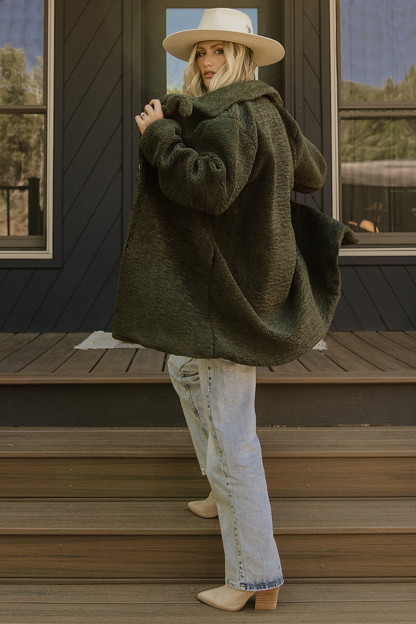 Damien Sherpa Coat | Dark Green - Baltic Born