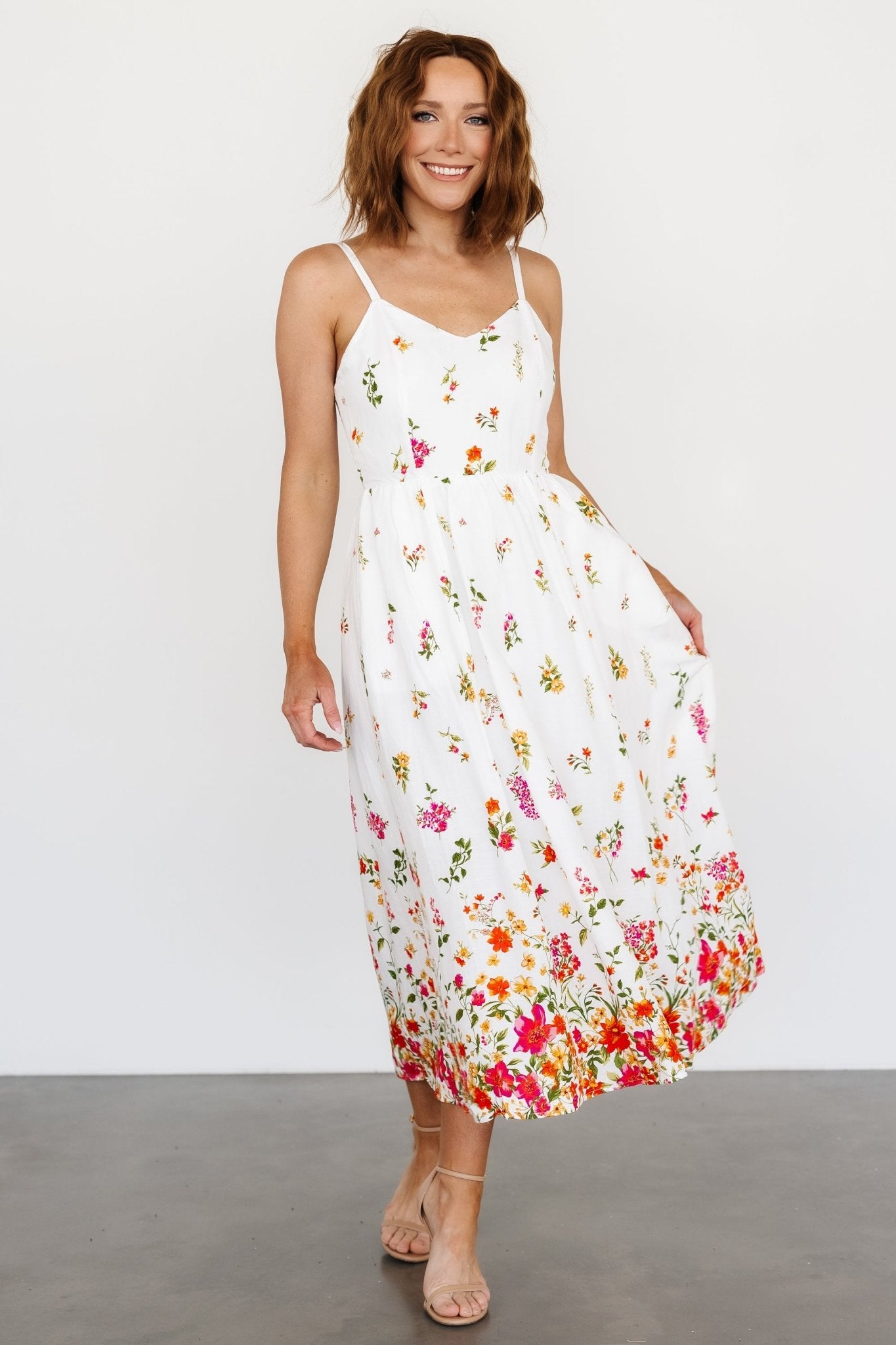 Daniella Tank Dress | Off White Floral - Baltic Born