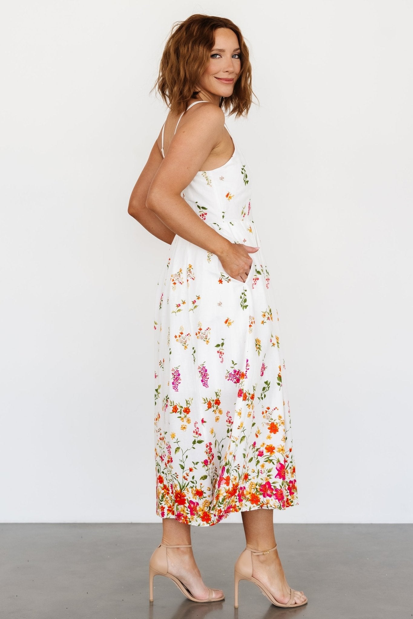 Daniella Tank Dress | Off White Floral - Baltic Born